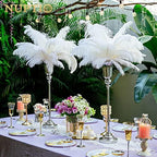Trumpet Vases Centerpiece Stand, 26.7" Tall, Metal, Silver, 2 Pcs in Silver, alternate view 2