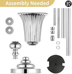 Trumpet Vases Centerpiece Stand, 26.7" Tall, Metal, Silver, 2 Pcs in Silver, alternate view 5