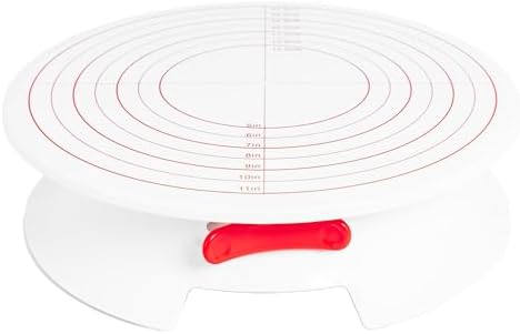 TT-123B Revolving Cake Stand, White in White