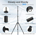 TT43 Extendable Photography Light Stand, Adjustable 6.23ft Aluminum Tripod, Reversible Portable Studio Lighting, alternate
