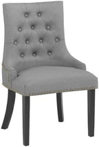 Tufted Dining Chairs Set of 2, Modern Upholstered Accent Chairs with Nailhead Trim, High Back Solid Wood Leg, alternate view