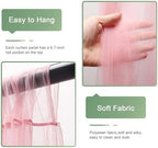 Tulle Backdrop Curtain with Lights 10x10FT Pink Sheer Tulle Curtains in 10x10FT, alternate view 4