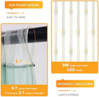 Tulle Backdrop Curtain with Lights Green Sheer Curtains Backdrop 10x10ft in 10x10ft, alternate view 4
