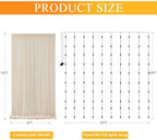 Tulle Backdrop Curtain with Lights Sheer Champagne Curtain Backdrop 30x10ft in 30x10ft, alternate view 3