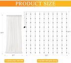 Tulle Backdrop Curtains with Lights 10x10ft Sheer Ivory Curtain in 10x10ft, alternate view 2