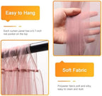 Tulle Backdrop Curtains with Lights Dusty Rose 10x10ft Sheer Curtain in 10x10ft, alternate view 3