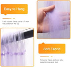 Tulle Backdrop Curtains with Lights Lavender 10x8ft Sheer Curtain in 10x8ft, alternate view 3
