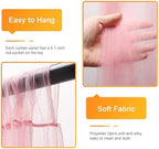 Tulle Backdrop Curtains with Lights Pink 10x10ft Sheer Curtain Backdrop in 10x10ft, alternate view 3