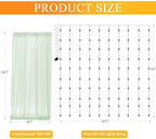 Tulle Backdrop Curtains with Lights Sage Green 10x10ft Sheer Curtain in 10x10ft, alternate view 2