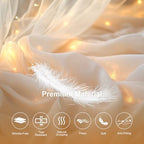 Tulle Curtain Backdrop with 300 LED Fairy Lights for Parites Wrinkle-Free Sheer Curtain Drapes Photo Back Drop, alternate