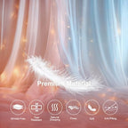 Tulle Curtain Backdrop with 300 LED Fairy Lights for Parites Wrinkle-Free Sheer Curtain Drapes Photo Back Drop, alternate