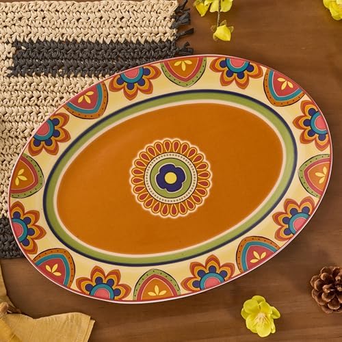 Tunisian 16 plus 14 inch Oval Platters Set, Set of 2, Microwave and Dishwasher Safe, for Serving Fish, Chicken, alternate