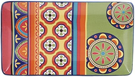 Tunisian Ceramic 14 inch Rectangular Serving Platter, Set of 2, for Serving Salad, Pasta, Cheese, Ham, alternate view 4