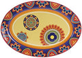 Tunisian Ceramic 16 inch Oval Platter, Microwave & Dishwasher Safe in Large (16 inch) in Tunisian
