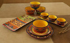 Tunisian Ceramic 16 inch Oval Platter, Microwave & Dishwasher Safe in Large (16 inch) in Tunisian, alternate view 2