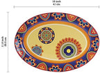 Tunisian Ceramic 16 inch Oval Platter, Microwave & Dishwasher Safe in Large (16 inch) in Tunisian, alternate view 3