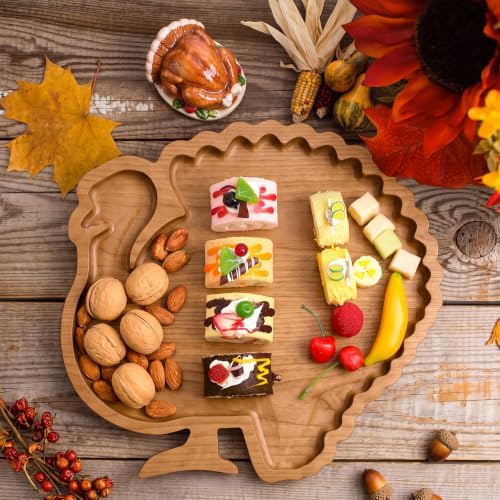 Turkey Charcuterie Board Wooden Thanksgiving Serving Platter Tray in 15 x 12 x 1 inches/ 38 x 30 x 2.5 cm in, alternate view