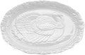 Turkey Embossed Serving Platter, Fine Porcelain, Oversized in Oversized in White