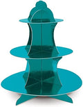 Turquoise Durable Metallic Cupcake Stand Holder Centerpiece For Weddings Anniversary Birthday Party Baby Shower