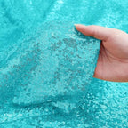 Turquoise Sequin Backdrop Curtain 2 Panels 2FTx8FT Glitter Turquoise Background Drapes Sparkle Photography, alternate view 5