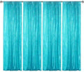 Turquoise Sequin Backdrop Curtain 4 Panels 2FTx8FT Glitter Turquoise Background Drapes Sparkle Photography