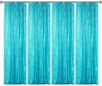 Turquoise Sequin Backdrop Curtain 4 Panels 2FTx8FT Glitter Turquoise Background Drapes Sparkle Photography