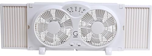 Twin Fan High Velocity Reversible AirFlow Fan, LED Indicator Lights Adjustable Thermostat & Max Cool Technology, alternate