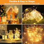 Twinkle Fairy Lights 8 Modes with Remote and Timer 33ft 100LED USB Plug in String Lights Waterproof String, alternate view 2