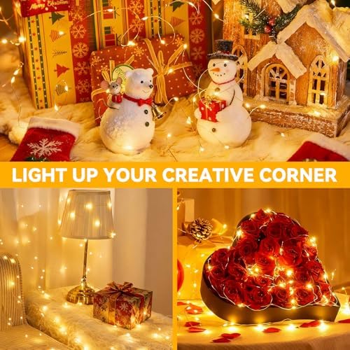 Twinkle Fairy Lights 8 Modes with Remote and Timer 33ft 100LED USB Plug in String Lights Waterproof String, alternate view 3