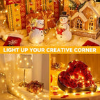Twinkle Fairy Lights 8 Modes with Remote and Timer 33ft 100LED USB Plug in String Lights Waterproof String, alternate view 3