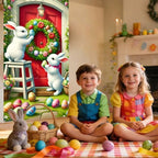 Two Bunny Easter Door Cover 35x71 Inches Polyester in 35x71 Inches, alternate view 5