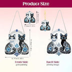 Two Cats Diamond Painting Hanging Decoration Kit, DIY Special-Shaped Rhinestone Window Hanging Kit, Suitable for, alternate
