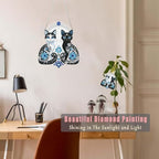 Two Cats Diamond Painting Hanging Decoration Kit, DIY Special-Shaped Rhinestone Window Hanging Kit, Suitable for, alternate