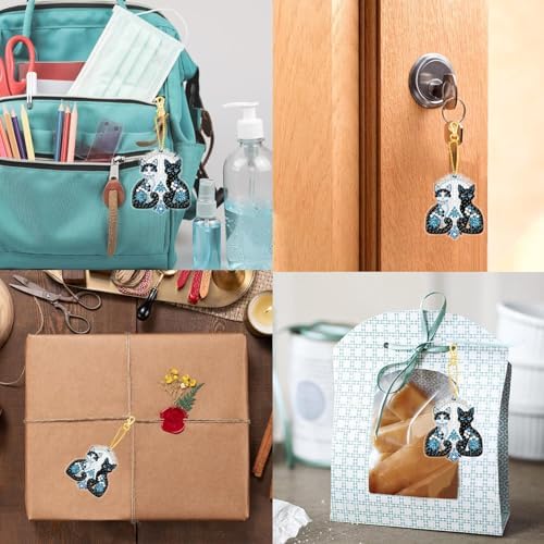 Two Cats Diamond Painting Hanging Decoration Kit, DIY Special-Shaped Rhinestone Window Hanging Kit, Suitable for, alternate
