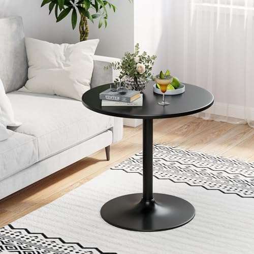Two-in-one Adjustable Height Bar Tables - 24 inch Round Cocktail Table with Sturdy Metal Base, 120 lbs Capacity, alternate