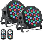 U`King 36 LED RGB Stage Par Lights by Remote DMX Control 2pack