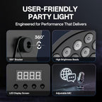 U`King 36 LED RGB Stage Par Lights by Remote DMX Control 2pack, alternate view 5