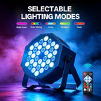 U`King LED Par Lights DJ Stage Light RGB 36 LED with Sound Activated Remote Control DJ Uplighting for Wedding, alternate view