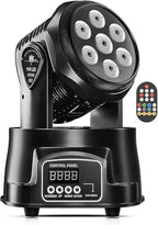 U`King Moving Head Light RGBW LED Stage Lighting Effect 7x10W Moving Heads Wash Lights by DMX and Remote Control