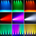 U`King Moving Head Light RGBW Stage Lighting DJ Lights 7 x 10W LED Beam Spotlight 9/14 CH Wash Light with DMX, alternate view