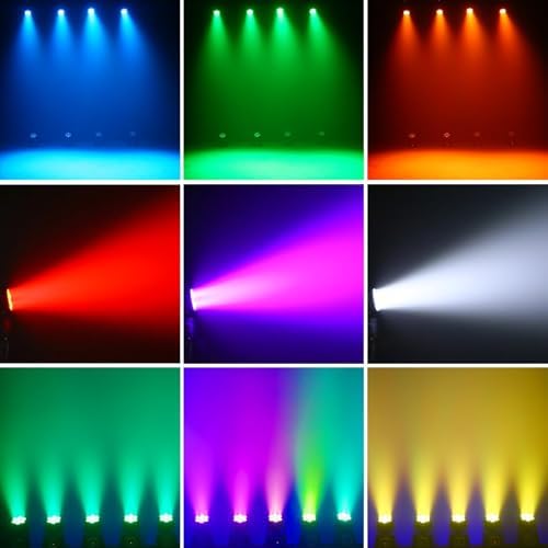 U`King Moving Head Light RGBW Stage Lighting DJ Lights 7 x 10W LED Beam Spotlight 9/14 CH Wash Light with DMX, alternate view