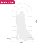 U-Shaped Metal Arched Flower Rack Perfect for Wedding Decorations and Celebrations 7.2 x 4.2 FT Wedding Arch, alternate view