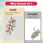 U-Shaped Metal Arched Flower Rack Perfect for Wedding Decorations and Celebrations 7.2 x 4.2 FT Wedding Arch, alternate view