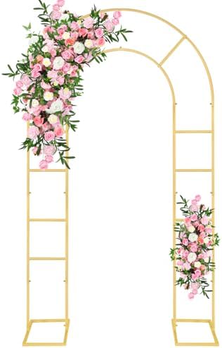U-Shaped Metal Arched Flower Rack Perfect for Wedding Decorations and Celebrations 7.2 x 4.2 FT Wedding Arch