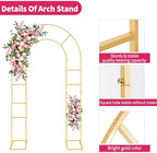 U-Shaped Metal Arched Flower Rack Perfect for Wedding Decorations and Celebrations 7.2 x 4.2 FT Wedding Arch, alternate view
