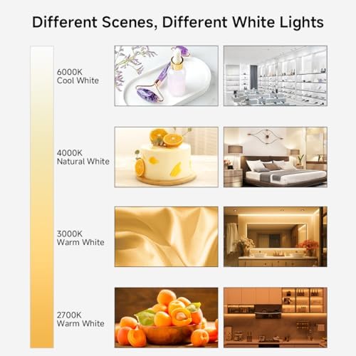 UL Listed FCOB COB LED Strip Light Warm White 3000K, alternate view 4
