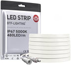 UL Listed IP67 Waterproof COB LED Strip Daylight White 5000K
