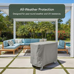 Ultima Serving Cart Cover, Polyester, 50Wx30Dx34H, Ripstop Grey, alternate view 3