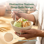 Unbreakable Snack Bowls, Wheat Straw Small Bowls,10 OZ Plastic Bowls Alaternative for Soup, Chip, Cereal, alternate view 5