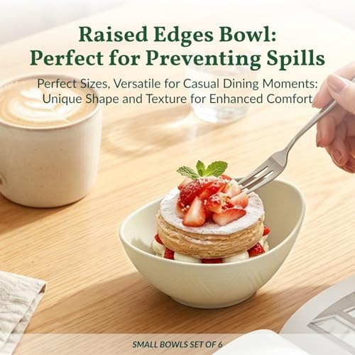 Unbreakable Snack Bowls, Wheat Straw Small Bowls,10 OZ Plastic Bowls Alaternative for Soup, Chip, Cereal, alternate view 7